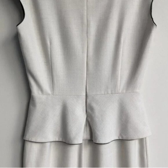Zara sleeveless peplum sheath/pencil dress with faux leather trim - Picture 4 of 6
